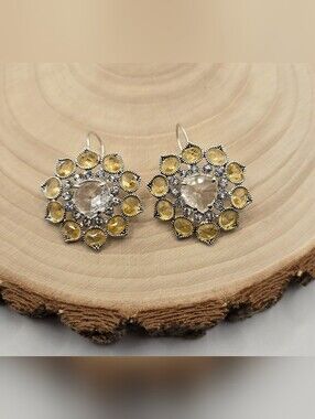 ✨ Vintage Monet Crystal Statement Earrings ✨